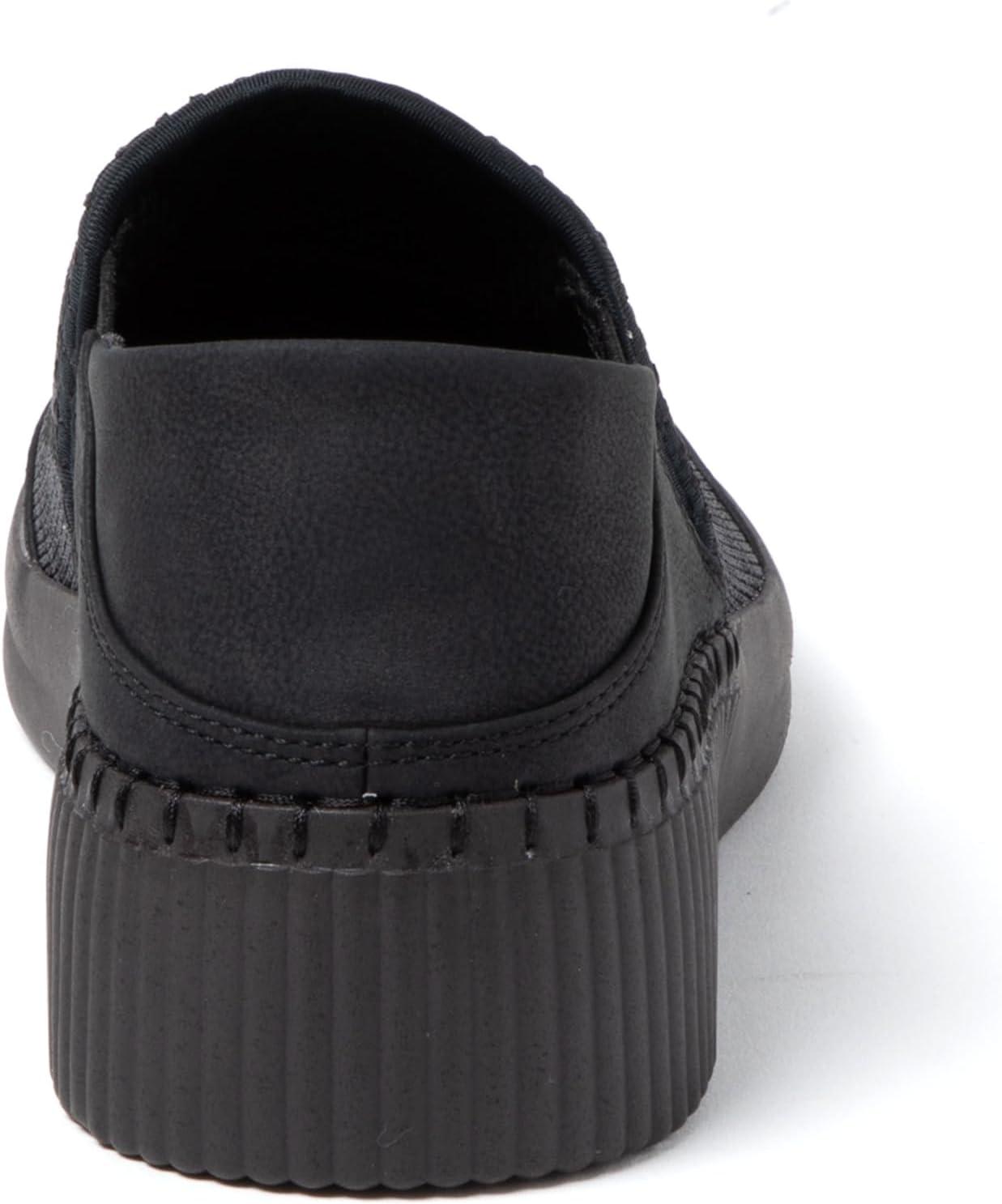 imageDearfoams Womens Lee Lightweight Easy onOff Knit SneakerBlack