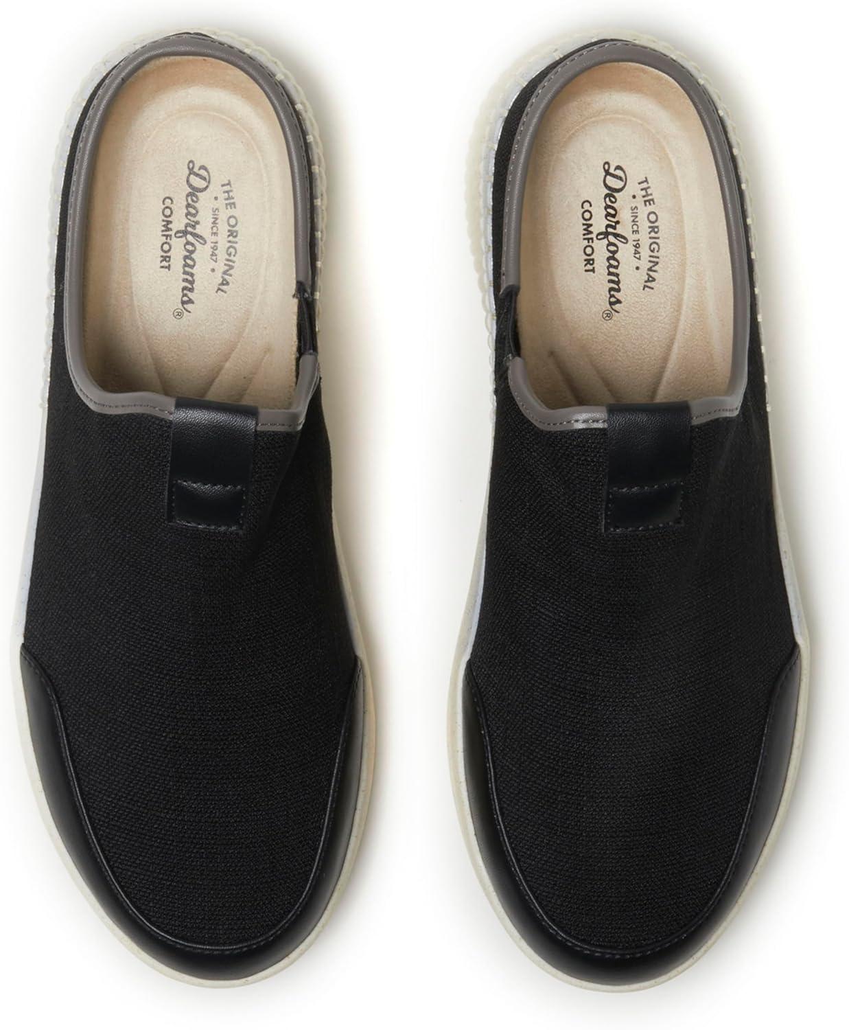 imageDearfoams Womens Lila Lightweight Slip on Comfort ClogBlack
