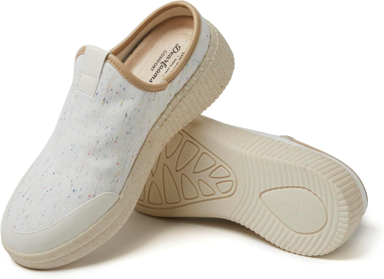 imageDearfoams Womens Lila Lightweight Slip on Comfort ClogIvory