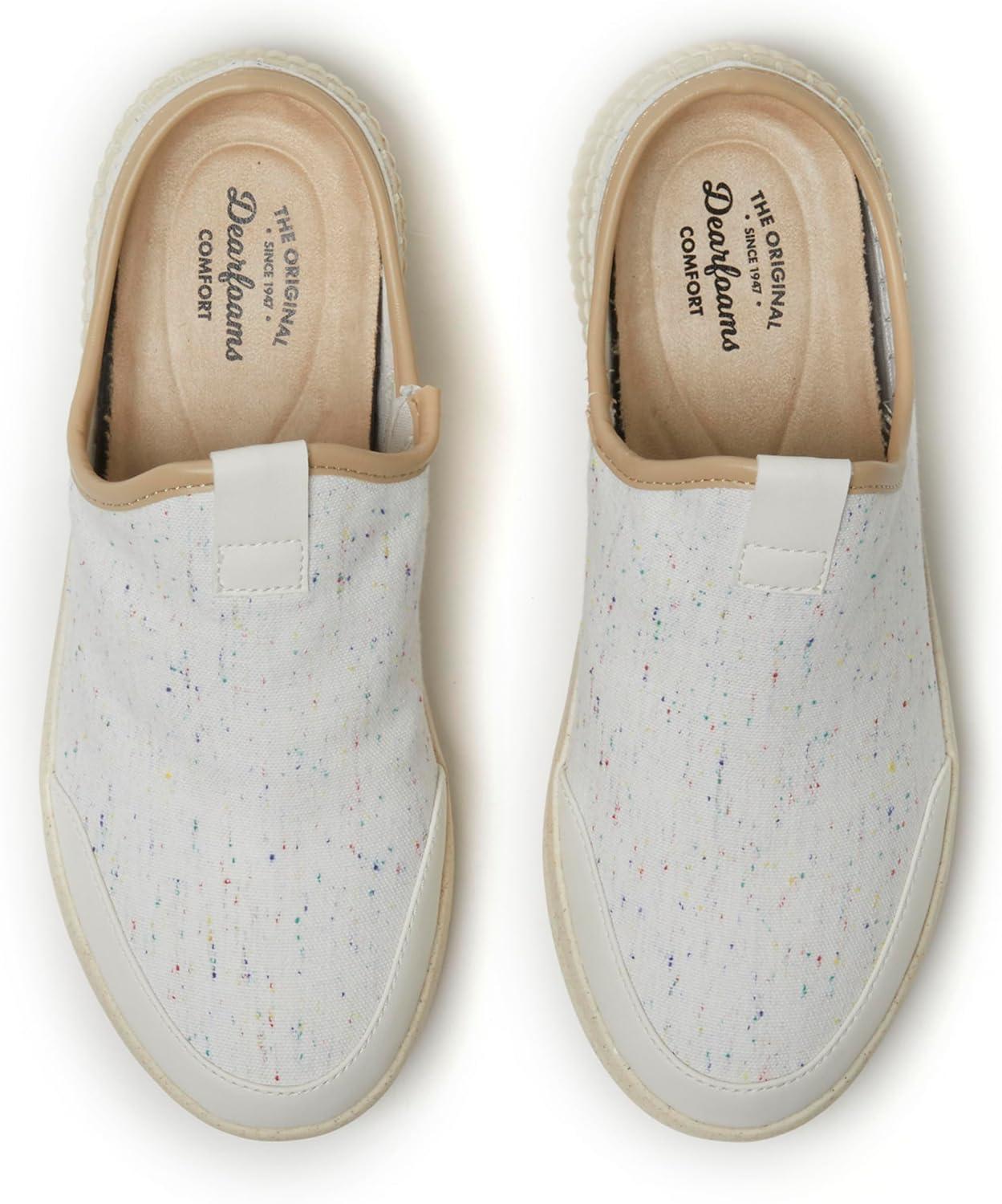 imageDearfoams Womens Lila Lightweight Slip on Comfort ClogIvory