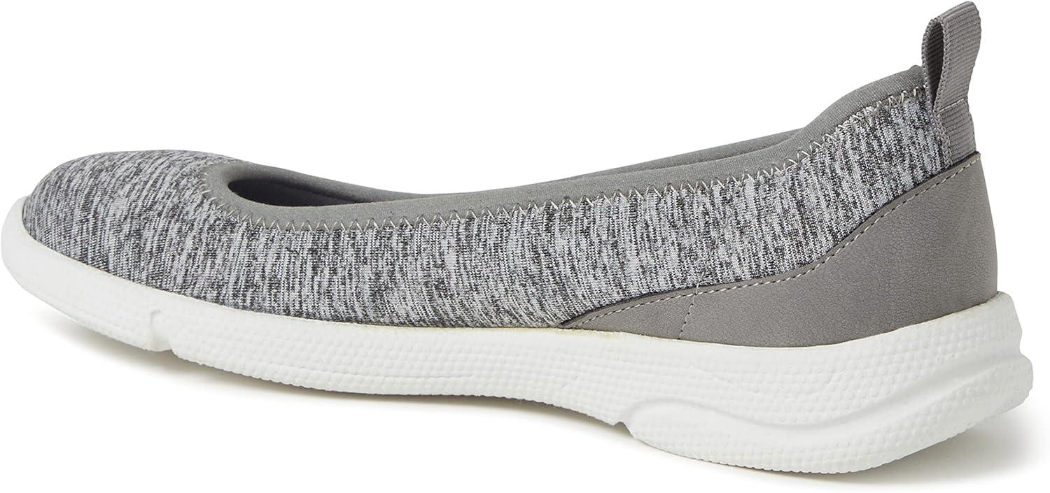 imageDearfoams Womens Original Comfort Lightweight Slipon Mia Ballet FlatGrey Heather