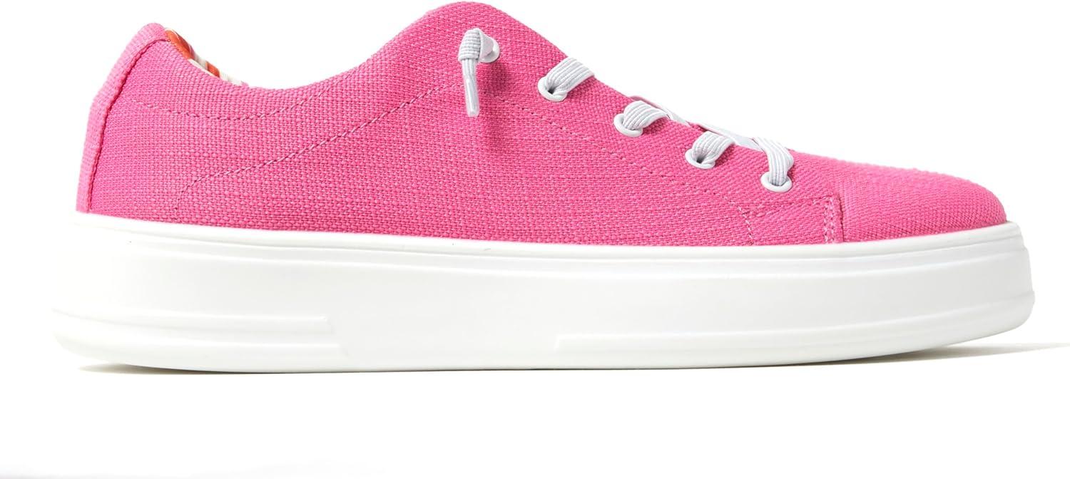 imageDearfoams Womens Shoes Mabel Lightweight Comfortable Easy Slip on Sneaker with Arch SupportAzalea Pink
