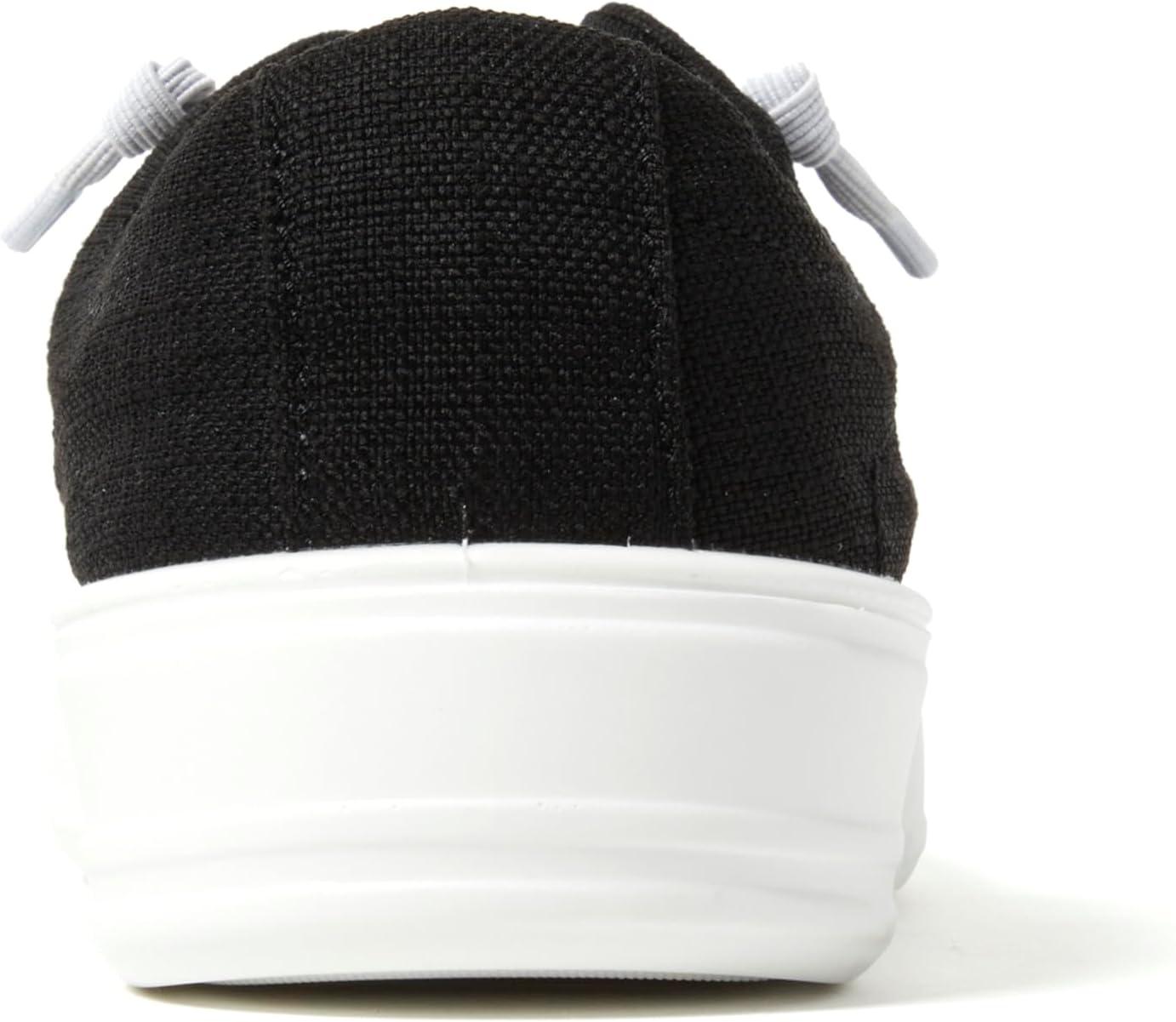 imageDearfoams Womens Shoes Mabel Lightweight Comfortable Easy Slip on Sneaker with Arch SupportBlack