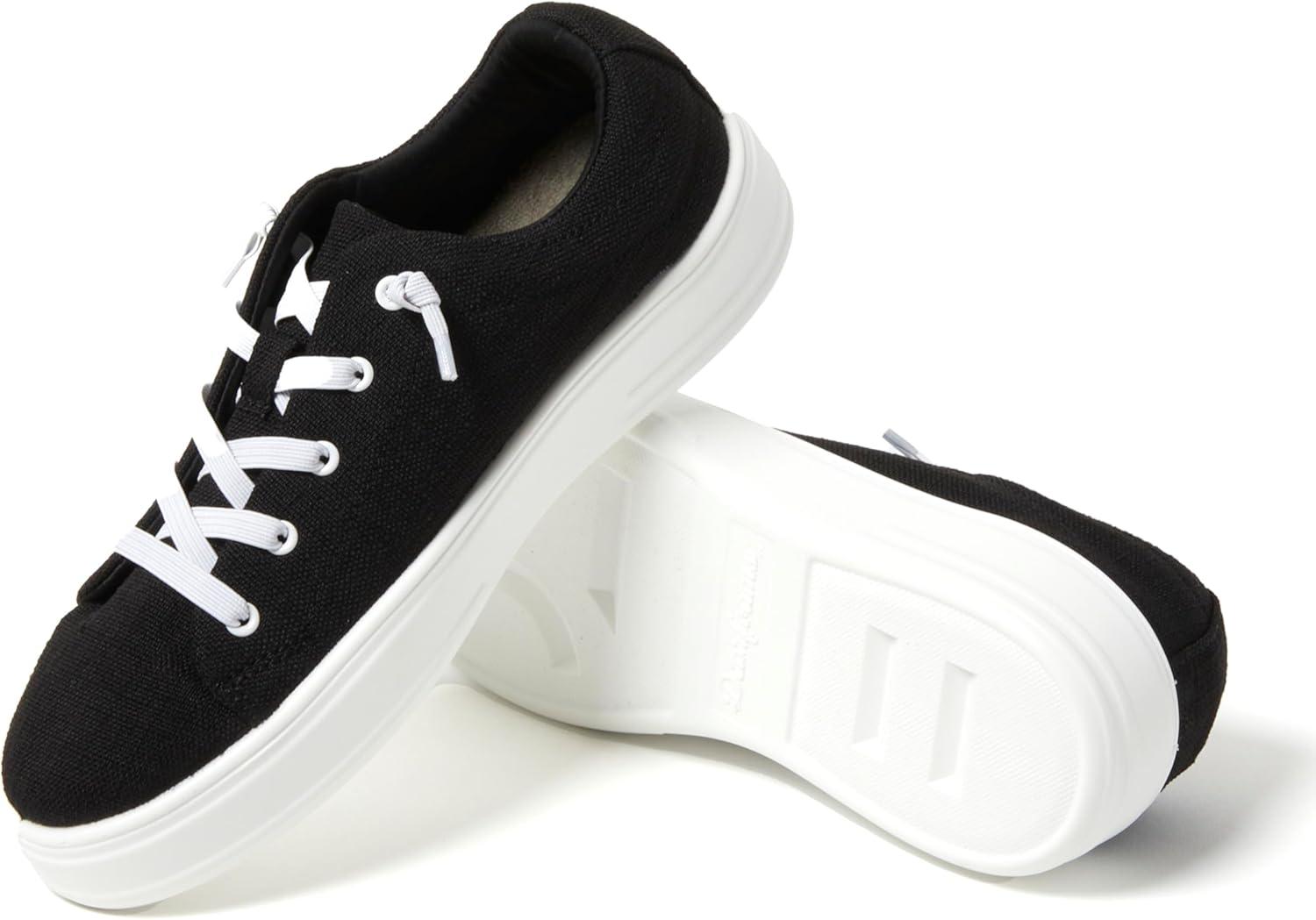 imageDearfoams Womens Shoes Mabel Lightweight Comfortable Easy Slip on Sneaker with Arch SupportBlack