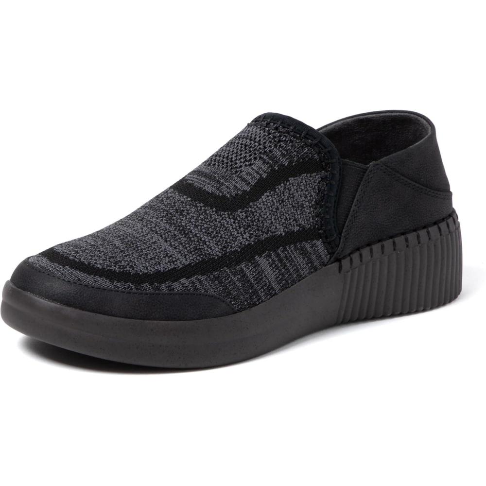 imageDearfoams Womens Lee Lightweight Easy onOff Knit SneakerBlack