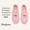 Dearfoams Women’s Memory Foam Harmony Knit Maryjane House Shoe Slipper(Pink Heather)