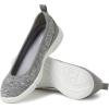 Dearfoams Women’s Original Comfort Lightweight Slip-on Mia Ballet Flat(Grey Heather)