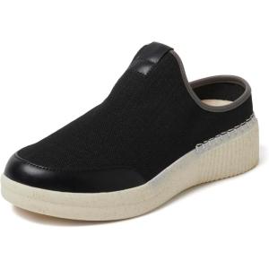 Dearfoams Women’s Lila Lightweight Slip on Comfort Clog(Black)