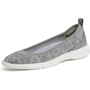 Dearfoams Women’s Original Comfort Lightweight Slip-on Mia Ballet Flat(Grey Heather)