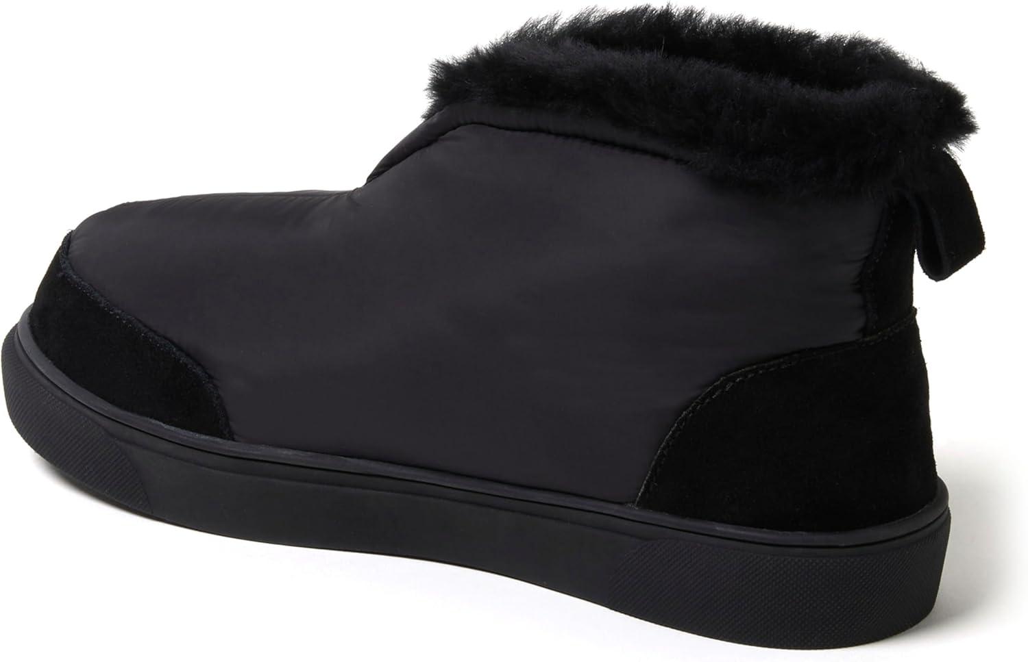 imageDearfoams Womens Fireside Nylon Australian Shearling Water Resistant Aprs Winter Warm Up BootieBlack