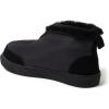 Dearfoams Women’s Fireside Nylon Australian Shearling Water Resistant Après Winter Warm Up Bootie(Black)