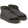 Dearfoams Women’s Fireside Nylon Australian Shearling Water Resistant Après Winter Warm Up Bootie(Grey Pavement)