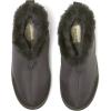 Dearfoams Women’s Fireside Nylon Australian Shearling Water Resistant Après Winter Warm Up Bootie(Grey Pavement)