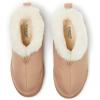 Dearfoams Women’s Fireside Nylon Australian Shearling Water Resistant Après Winter Warm Up Bootie(Tan Driftwood)