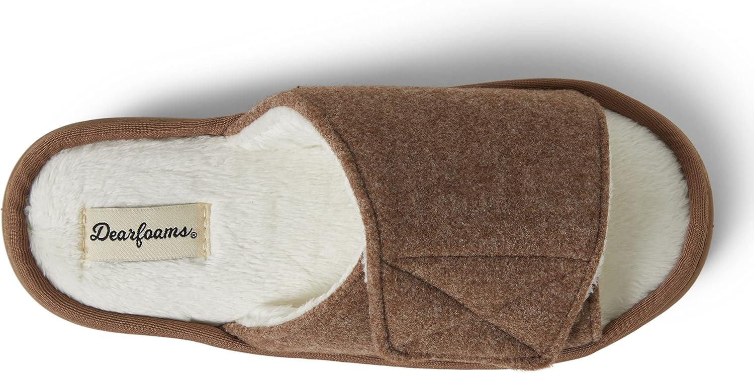 imageDearfoams Womens Norma Adjustable Wool SlideChestnut
