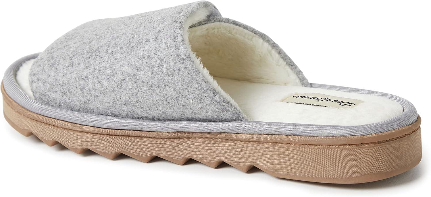 imageDearfoams Womens Norma Adjustable Wool SlideLight Heather Grey