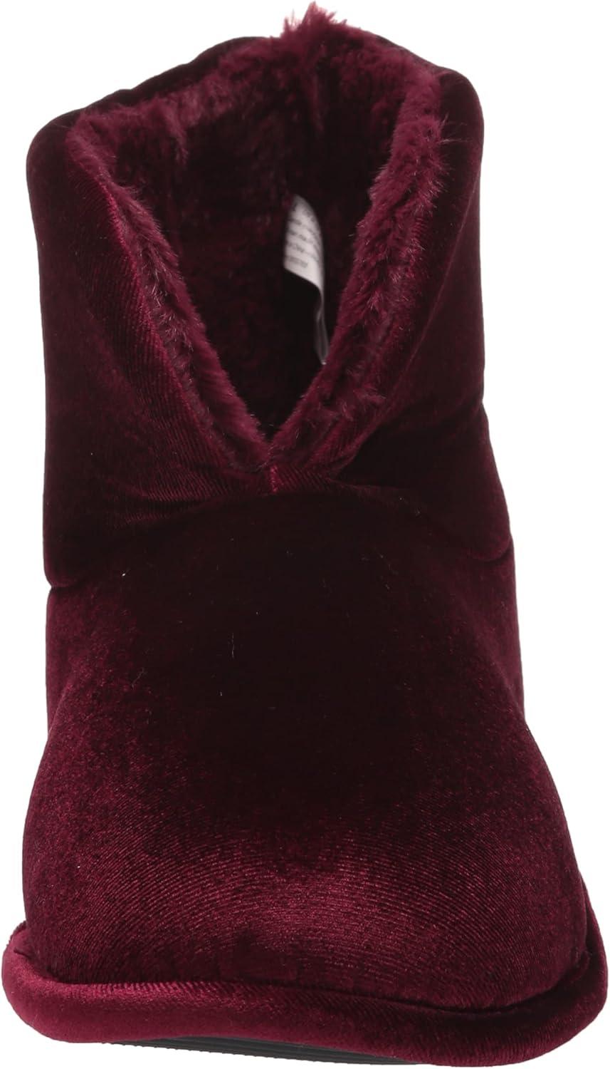 imageDearfoams Womens Sara Velour BootieShiny Burgundy