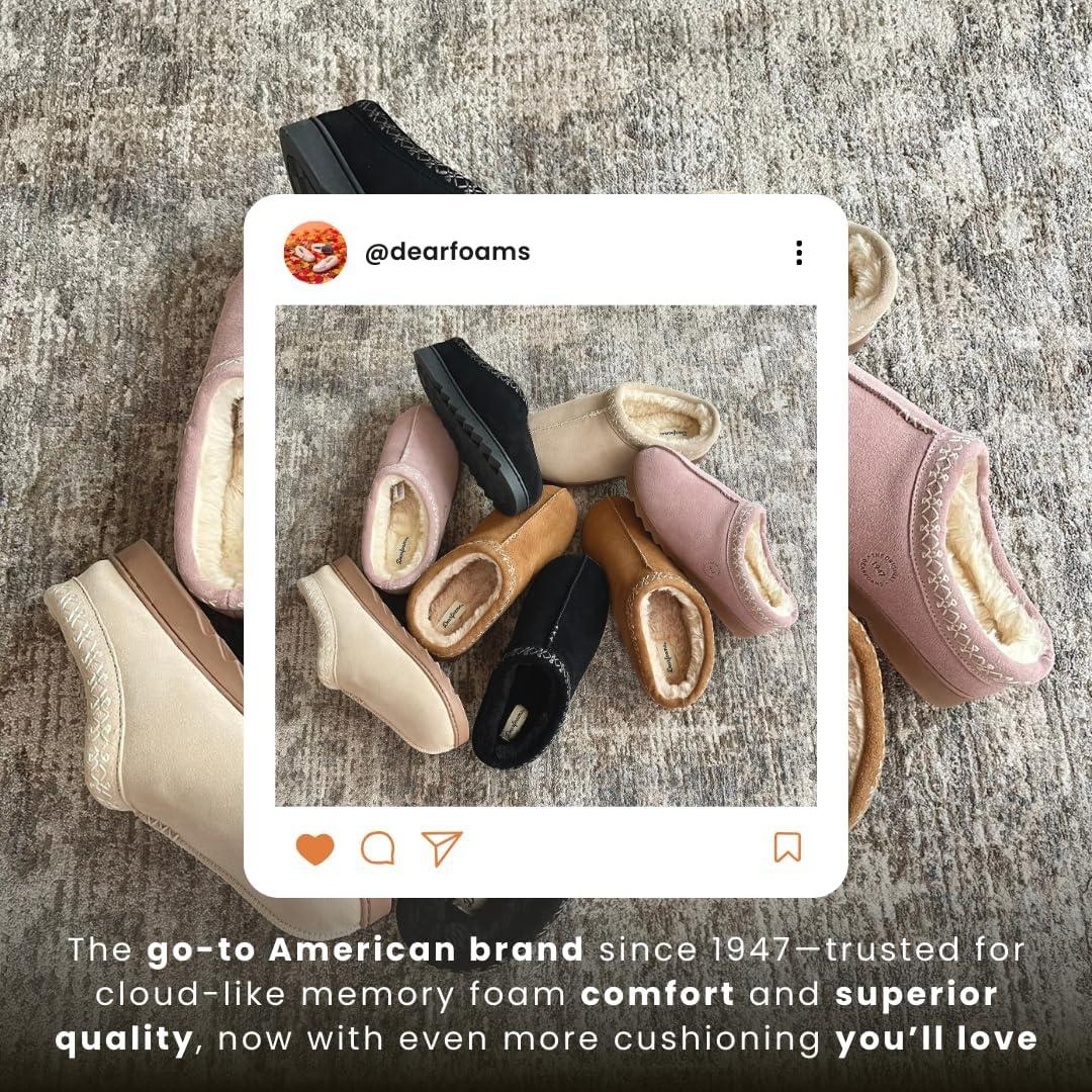 imageDearfoams Womens Suede Indoor Outdoor Doreen ClogSand