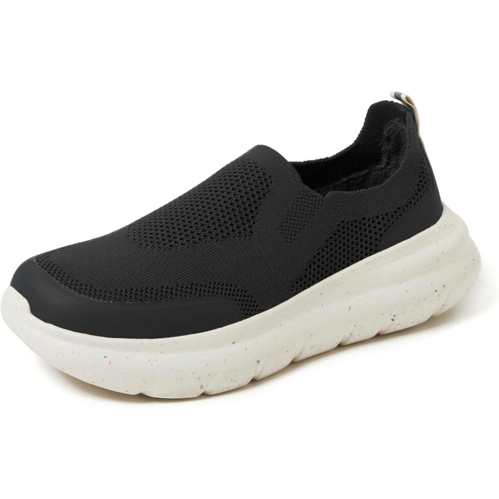 imageDearfoams Mens Tahoe Lightweight Comfort SlipOn SneakerBlack Knit