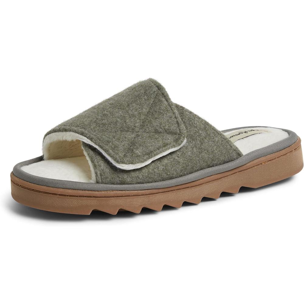 imageDearfoams Womens Norma Adjustable Wool SlideMoss