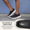 Dearfoams Men’s Tahoe Lightweight Comfort Slip-On Sneaker(Black Knit)