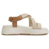 Dearfoams Women’s Daylen Comfortable Adjustable Strap Platform Sandal(Beige)