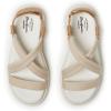 Dearfoams Women’s Daylen Comfortable Adjustable Strap Platform Sandal(Beige)