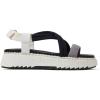 Dearfoams Women’s Daylen Comfortable Adjustable Strap Platform Sandal(Black)