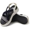 Dearfoams Women’s Daylen Comfortable Adjustable Strap Platform Sandal(Black)