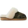 Dearfoams Women’s Fireside Sydney Shearling Fur Indoor/Outdoor Scuff Slipper(Camo)