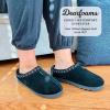 Dearfoams Women’s Suede Indoor Outdoor Doreen Clog(Black 2)