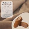 Dearfoams Women’s Suede Indoor Outdoor Doreen Clog(Chestnut 2)