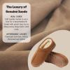 Dearfoams Women’s Suede Indoor Outdoor Doreen Clog(Chestnut)