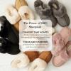 Dearfoams womens Sydney Genuine Shearling Scuff(Dusty Pink)