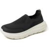 Dearfoams Men’s Tahoe Lightweight Comfort Slip-On Sneaker(Black Knit)