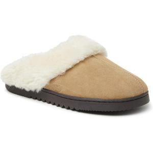 Dearfoams Men’s Suede Closed Toe Scuff Slipper(Desert)