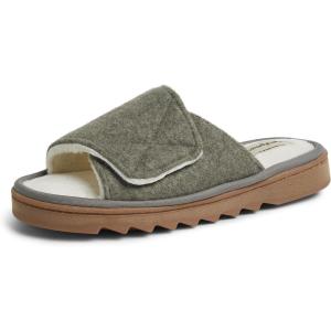 Dearfoams Women’s Norma Adjustable Wool Slide(Moss)