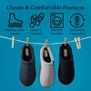 Dearfoams Men’s Case Casual Clog(Blue Red Stripe)