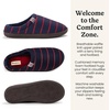 Dearfoams Men’s Case Casual Clog(Blue Red Stripe)