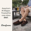 Dearfoams Men’s Keaton Moccasin House Shoes With Memory Foam, Indoor Slippers With Wide Widths(Coffee Microsuede)
