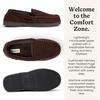 Dearfoams Men’s Keaton Moccasin House Shoes With Memory Foam, Indoor Slippers With Wide Widths(Coffee Microsuede)