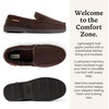 Dearfoams Men’s Keaton Moccasin House Shoes With Memory Foam, Indoor Slippers With Wide Widths(Coffee Twill)