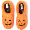 Dearfoams Unisex Adult Spooky Fuzzy Halloween Pumpkin Jack O Lantern(Adult Pumpkin)