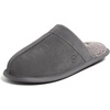 Dearfoams mens Bradford Genuine Suede House Shoe Scuff Slipper(Grey)