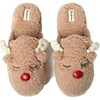 Dearfoams Matching Family Holiday Christmas Reindeer & Turkey Scuff(Men’s Reindeer)