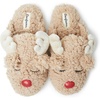 Dearfoams Matching Family Holiday Christmas Reindeer & Turkey Scuff(Women’s Reindeer)