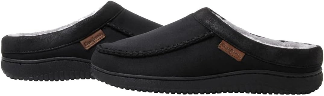 image:imageDearfoams Mens Memory Foam Slipper Black US Footwear Size System Adult Men Alpha Medium Small
