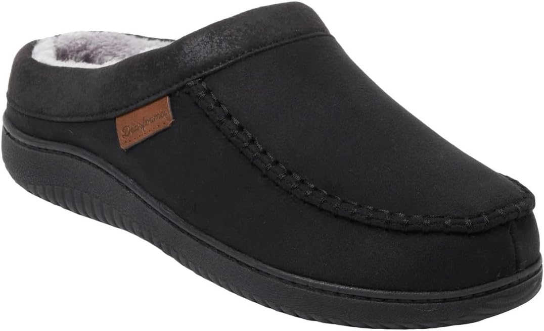 image:imageDearfoams Mens Memory Foam Slipper Black US Footwear Size System Adult Men Alpha Medium Small