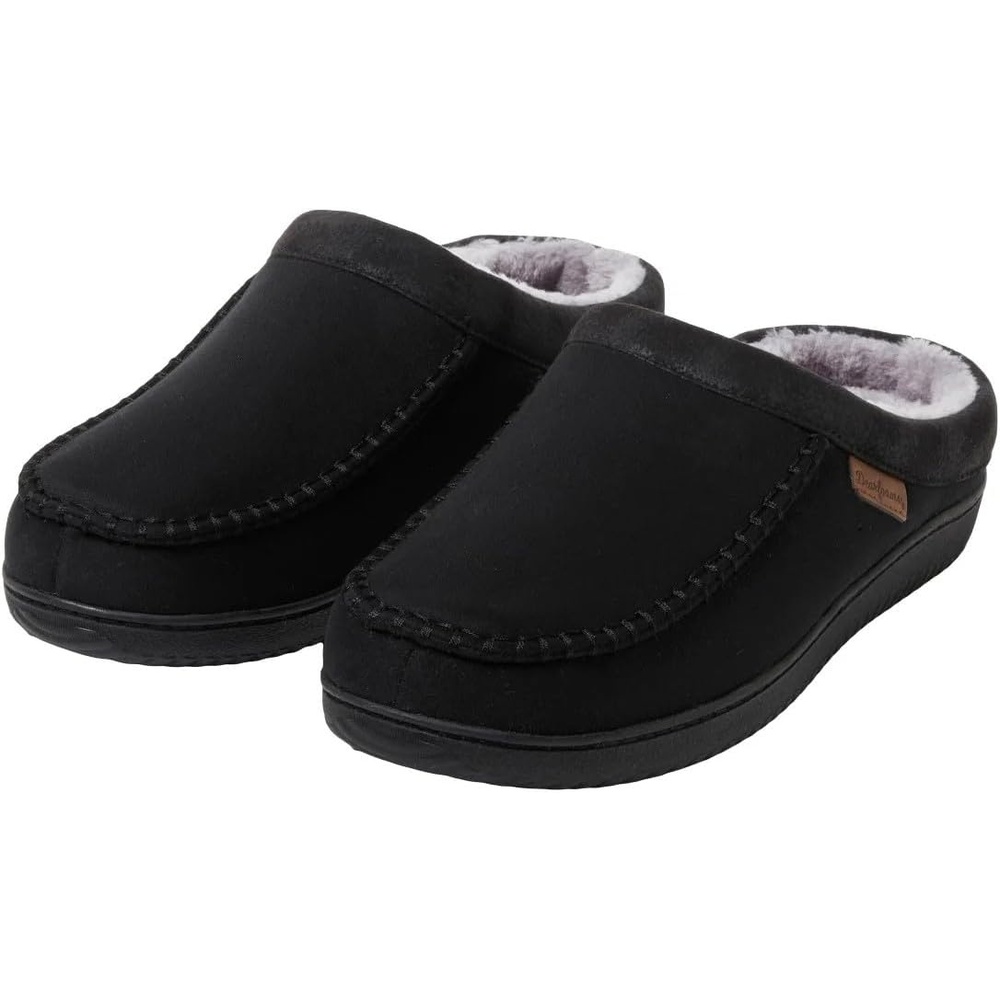 image:imageDearfoams Mens Memory Foam Slipper Black US Footwear Size System Adult Men Alpha Medium Small