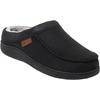 Dearfoams Men’s Memory Foam Slipper (Black, US Footwear Size System, Adult, Men, Alpha, Medium, Small)